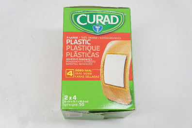 Medline NON25504 Curad Plastic, X-Large 2 x 4inch - Box of 37